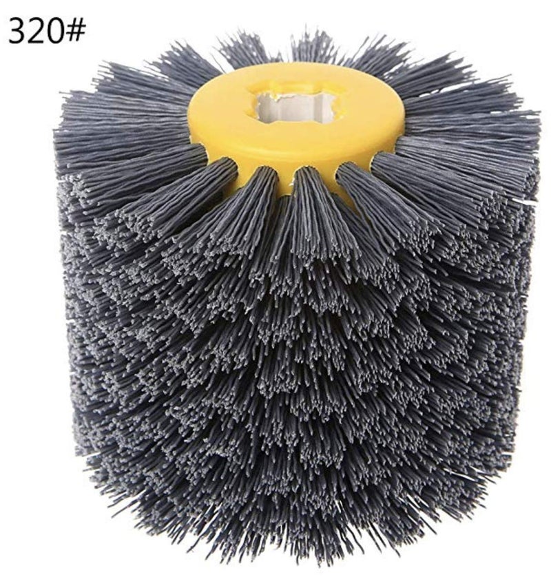 SIGNI Abrasive Nylon Drawing Wheel Drum Burnishing Polishing Brush for wooden furniture floor polishing 120X100mm 320 Grit 1pack - Image 4